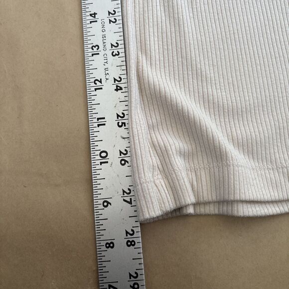 Rachel Parcell Lounge Pants Small Ivory Ribbed Wide Leg comfy aesthetic - Picture 6 of 8